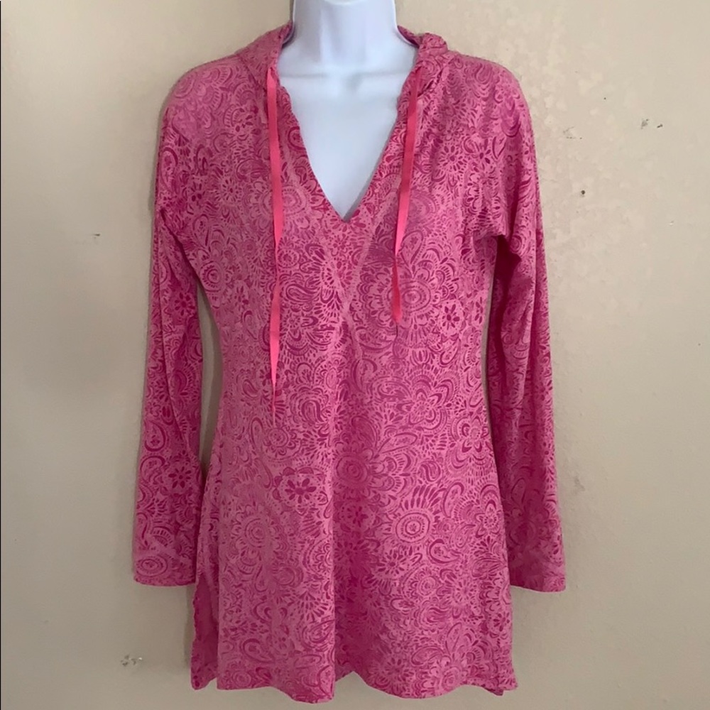 Athleta sheer hooded long sleeve